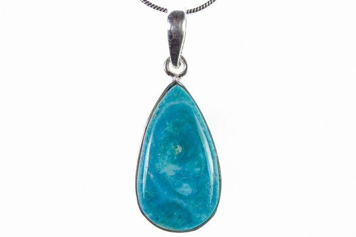 Peruvian Blue Opal Pendant (Necklace) - Sterling Silver #321606